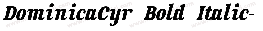 DominicaCyr Bold Italic字体转换